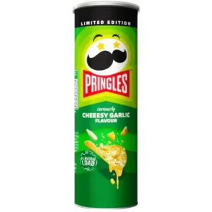 PRINGLES RIJKE CHEESY KNOFLOOK 12 X 102 G