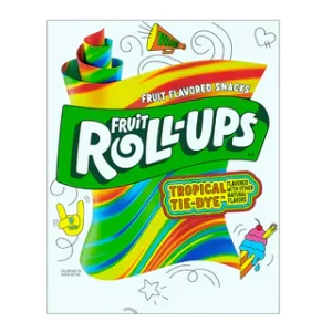 BETTY CROCKER FRUIT ROLL-UPS TROPICAL TIE-DYE 10 X 141G