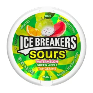 ICE BREAKERS SOURS WATERMELON GREEN APPLE TANGERINE 8 X 42G